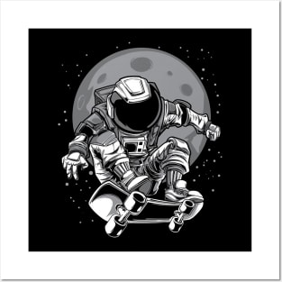 Astronaut skater Posters and Art